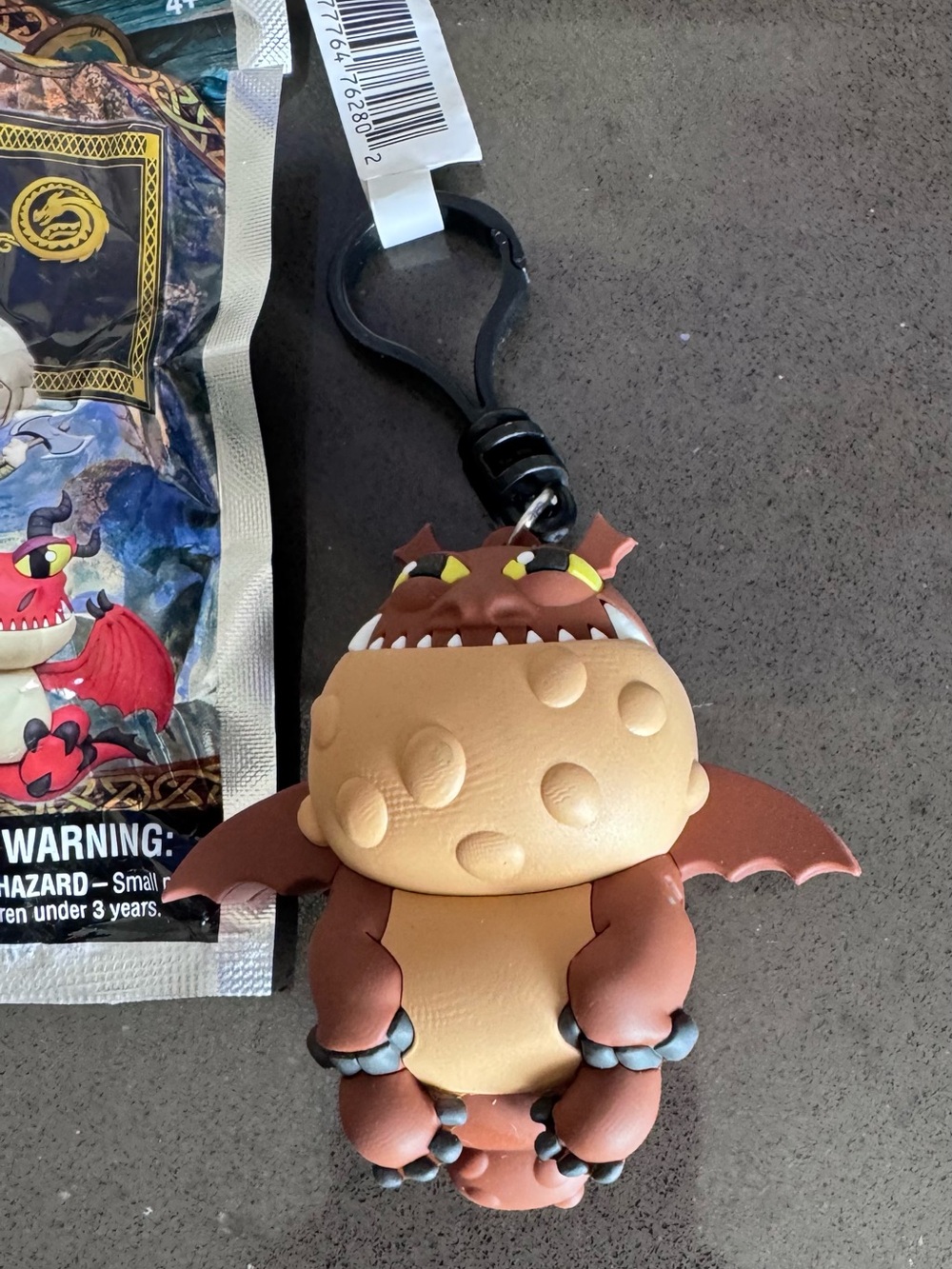 How To Train Your Dragon Meatlug 3D Foam Rubber Keychain, Backpack, Series 1